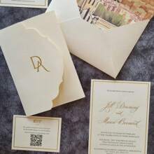 10/20/25pcs Tri-Fold Pocket Wedding Invitation Covers, Engagement, 15th Birthday, Christening Simple Invitation Envelopes, DIY Invitations, 5*7 Inch Invitations, Pocket Invitations, Customized Invitations, New Design Covers