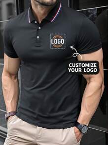 Personalisiertes Herren Sommer T-Shirt - Fügen Sie Ihren eigenen Text und Bilder (Familienfoto/Selfie/Haustier-Foto/Freundschaftsfoto/Firmenflogo) hinzu, um Ihr eigenes personalisiertes bedrucktes T-Shirt zu gestalten