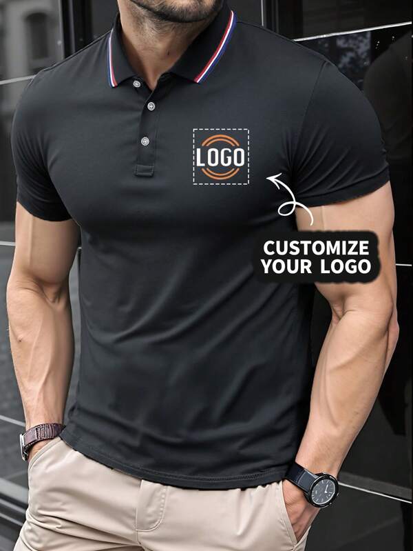 Personalisiertes Herren Sommer T-Shirt - Fügen Sie Ihren eigenen Text und Bilder (Familienfoto/Selfie/Haustier-Foto/Freundschaftsfoto/Firmenflogo) hinzu, um Ihr eigenes personalisiertes bedrucktes T-Shirt zu gestalten