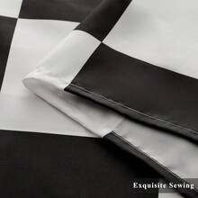 Checkered Shower Curtain, Black And White Shower Curtains For Bathroom, Cute Retro Checkerboard Shower Curtain Vintage Aesthetic, Machine Washable Fabric Bath Curtain, 72''x72'' - 黑與白 - 查看 8