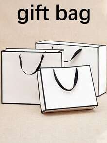 2/5/10白色礼品包装袋，适用于包装礼盒、小娃娃、服装、鞋子等，适用于婚礼礼品包装、节日礼品包装、圣诞节和新年礼品包装等，有三种尺寸可供选择