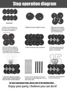 43pcs Black Number Column Balloon Set, Includes 32 Inch (81.28cm) Black Number Foil Balloons, Black & Metallic Gold Round Latex Balloons, Suitable For Anniversary, Birthday Decorations, Brides, Wedding Decor, Graduation, Festivals, Party Decor
