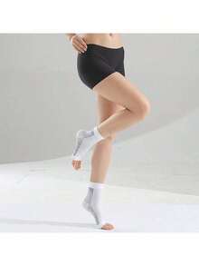 2/6 Pcs Sport Compression Socks, 20-30 MmHg Foot Compression Sleeves For Ankle/Heel Support Anklet Gym Gym Accessories - Black - View 14