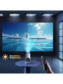 Portable HD Projector, Summer Party Projector,Suitable For Home Theater And Outdoor Camping,Compatible With TV, Computers, And Tablets,Upgraded 4K 1080P Projector 180°Rotatable Big Screen Movie Projector ,Enhancing Your Viewing Experience