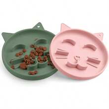 Coomazy Large Silicone Slow Feeder Dog Bowls, Interactive Puzzle Toy Pets Food Training, Keeps Dogs Busy, Prevents Puppy Overeating (Dark Green, Large: 3.2Cup) - 粉紅色/綠色 2 件 - 查看 1