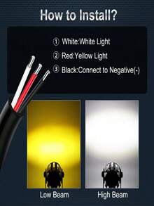 1pc For Auxiliary Spotlight Lamp Moto Fog Light Accessories Motorcycle Mini Driving Light Headlight Universal Dual Color ATV Scooter - Black - View 9