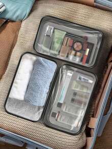 新款 Ouchie 收纳包 - 迷你化妆包、透明洗漱包、医疗包、旅行必备品、拉链便携式旅行洗漱包、沙滩透明 PVC 洗漱包、防水收纳包、透明收纳包、数据线和 USB 收纳包，可存放药品、医疗包等。 - 彩色 - 查看 11