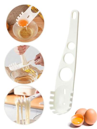 1 Dụng cụ lấy mì ống, Dụng cụ đong, Thìa đựng mì, Dụng cụ tách lòng đỏ trứng, Rây lọc, Thìa đựng mì sáng tạo, Thìa tách lòng đỏ trứng 2 trong 1 cho nhà bếp gia đình, Dụng cụ đong mì ống, Dụng cụ nhà bếp đa năng bằng nhựa, Đồ dùng nhà bếp,