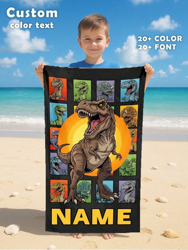 1 PIEZA Toalla de playa personalizada con nombre de estilo océano, toalla de playa personalizada para niños, regalo de cumpleaños de verano para niños, toalla de playa personalizada, toalla de playa personalizada para niñas/niños, perfecta para playa, viajes, natación, gimnasio, yoga, accesorios de playa, toalla de playa personalizada para amigos, variedad de tamaños de toallas de playa para elegir