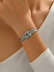1 buah Gelang Rantai Logam Tebal Minimalis Serbaguna dengan Desain Ular, Perhiasan Fashion Gelang Rantai Cocok untuk Pakaian Sehari-hari dan Pesta Wanita - MultiWarna - View 3