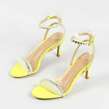 Women Heeled Sandals - Y01杏色跟高10厘米 - 查看 7