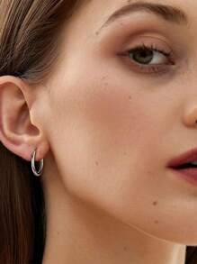 Set de 10 pares de pendientes de aro de plata para mujeres, pendientes de aro hipoalergénicos y ligeros de acero quirúrgico, aros pequeños y pequeños para niñas y hombres (8 mm, 10 mm, 12 mm, 14 mm, 16 mm)