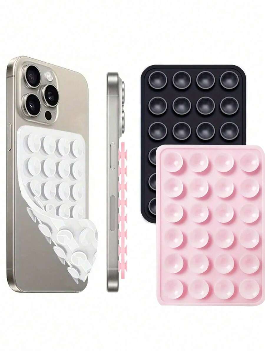 2/3pcs Revolutionary Multi Functional Silicone Phone Holder With Double-Sided Suction Cups - Strong Adhesive For IPhone & Android, Perfect For Selfies & Video Recording Compatible With IPhone, Android Phone, Gift For Birthday, Family, Friends Phone Stand, Phone Accessories