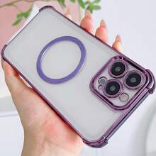 透明外壳兼容 17 6/7/8/X/XS/XR/11/12/13/14/15/16/16e、Galaxy S22/23/24/25/S24 FE/S25 EDGE、A04/05/06/A07/A17/A14/A15/A16/A24/A25/A34、Redmi Note 9/10/11/12/13、Redmi 9/10/12/13C/14C/A5/A3、OPPO、MOTO、Honor X、HW、Realme C53 C55 Reno7 13 F Reno 13 Pro 13F 磁性片软透明手机外壳保护套防水防震防摔防刮 - 紫色 - 查看 2