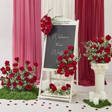 100 Pcs  Artificial Roses In Bulk, Fake Velvet Silk Burgundy Roses Realistic Red Roses For Wedding Centerpieces Flower Arrangement Home Decor (100, Burgundy) - Burgundy - View 5