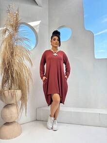 Women's Mullet Sarouel Dress – Comfortable Fashion For Everyday Life - 赤土陶 - 查看 3