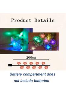 LED Fiber Optic Flower String Lights, Artificial Flower Wreath With Lights Hanging Fake Fiber Optic Flower Garland Decor For Valentine's Day, Garden, Wedding, Party, Birthday, Bedroom, Wall Decor