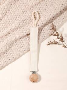 1pc Pacifier Chain, Baby Fashion Pacifier Clip Chain With 3-Hole Wooden Pacifier Clip, Suitable For Boy And Girl Babies, Daily Use - Multicolor - View 12