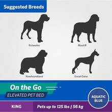 Coolaroo On-The-Go Elevated Dog Bed - Foldable Pop-Up Travel Dog Bed With Breathable, Moisture-Resistant Fabric, Carry Bag Included, Lightweight & Portable, Emerald Green, Standard - 藍色 - 查看 8