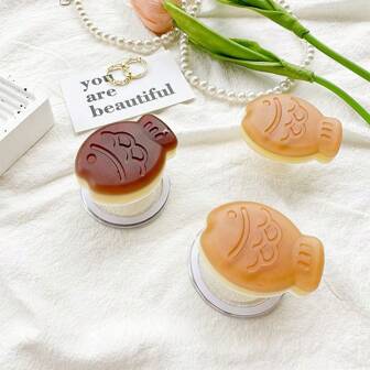 立体磨砂鱼手机气囊支架粘磁吸式桌面看剧支撑小众Ins风格兼容、Android手机，生日礼物送家人、朋友推拉式手机握把、手机支架、手机配件