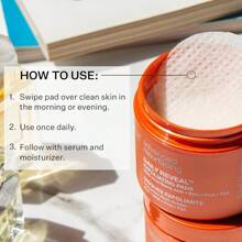 Almohadillas exfoliantes diarias de revelación avanzada StriVectin, visiblemente alisan y iluminan la piel, reducen los puntos negros, 60 unidades