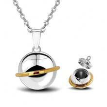 Urn For Ashes Necklace Stainless Steel Bell Pendant,Commemorative Necklace Cremation Jewelry Memorial Gifts For Lost Loved Ones