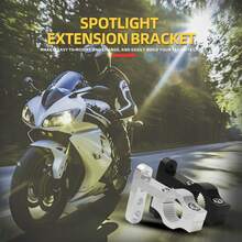 1pc Motorcycle Extension Bracket 22mm Diameter Universal Aluminum Alloy Universal 8mm/6mm/5mm 4 Screw Hole Expansion Bracket Mobile Phone Bracket Spotlight Fixed Installation Bracket Suitable For Motorcycle Off-Road Vehicle Accessories