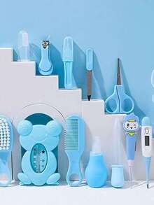 Kit 13 Essential Newborn Baby Care Hygiene - Azul - Ver 2