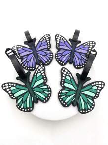 1pc Butterfly Luggage Tag, Travel Accessory, Silicone Fashion Handbag Label, Suitable For Outdoor Travel Carrying