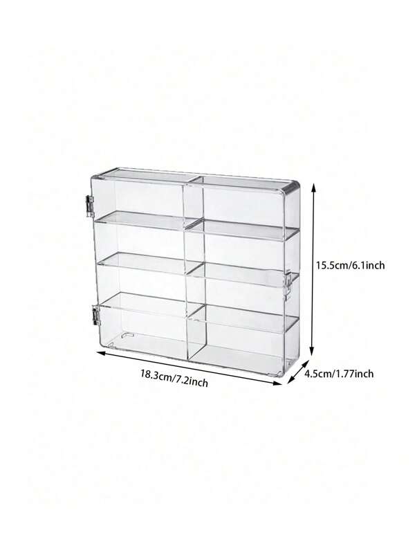 1PC, Acrylic Display Cabinet, 8-Slot Hot Wheel Display Cabinet, Small Toy Car Storage Box, Office Parking Storage Box, Used For Home Decoration