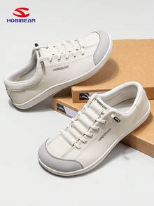 HOBIBEAR 宽头赤足鞋单脚蹬男女简约透气舒适越野跑鞋PU皮革表面