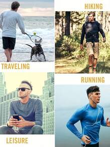 2 件套男士健身服，弹力速干训练，带印花图案长袖上衣和长裤，适合健身训练、篮球、跑步、塑形、户外跑步、骑行、登山、夜跑、春夏季休闲运动服、休闲装、四季穿着、高弹性、快干、透气