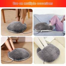 Hailicare 1pc USB Powered Electric Foot Warmer, Wrap Around Heel Design, Full Coverage Foot Warmer, Suitable For Office, Study Room, Bedroom, Living Room, Etc.