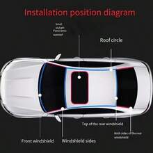 78.74-Inch Durable Automotive Waterproof Rubber Sealing Strips - T-Shaped Sealing Glue Compatible With Sunroofs And Rear Windshields, Fit For Multiple Vehicle Models - Black - View 8
