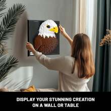 3D Wall Art Shark Eagle Bird Animal Micro Mini Building Blocks Set For Adults, Unique Home Wall Decoration Or Desktop Display, Suitable As Creative Birthday Gift Toy (1924 Pieces) Not Compatible With