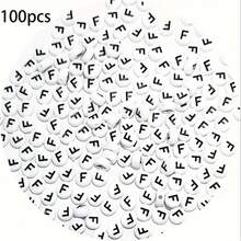 100/200/300/500/1000pcs Acrylic Letter Beads Jewelry Making Kits, Bohemian Style Beads For DIY Bracelets, Necklaces, Keychains - Hollow Letter Beads Mixed With Game & Friendship Themed Beads - Black and White - View 22