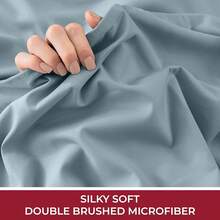 Mellanni King Fitted Sheet - Iconic Bedding Sheets With Up To 16 Inch Deep Pocket - Soft & Cooling - Fade & Stain Resistant - 1 PC (King, Light Blue) - 1583 溫泉藍 - 查看 6