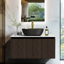 UNHO Bathroom Vanity Unit Single Sink Double Sink Floating Cabinet With Basin, Large Storage Drawer - Multicolor - View 8