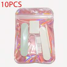 Set de 30/20/10/5/3/1 piezas de herramientas de manicura y pedicura, incluye lima de uñas mini, bloque de pulido, lima de uñas de doble cara, empujador de cutículas de madera, herramientas de limpieza de uñas, conveniente para uso en casa u exterior, palitos de uñas, cepillo de uñas, set de pedicura