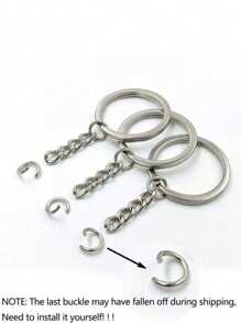 60pcs Simple Elegant Metallic Keychain, Suitable For Everyday Use And Attachments School Car Accessories Cute Goth Y2k