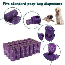 180 de saci/12 role Kit de colectare a deșeurilor de câine din plastic gros, model nou și drăguț cu căpșuni, set de plimbări și oliță pentru câini în aer liber, colectare a excrementelor de câine și a gunoiului (Pettailbliss), decorațiuni interioare, depozitare pentru petreceri și Crăciun