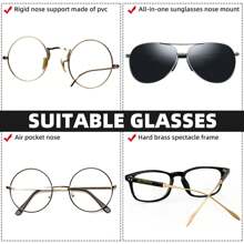 4 Pairs Of Eyeglasses Nose Pad, Eyeglasses Support Nose Pad, Many Colors, Soft Foam Self-Adhesive Nose Pad, Protect Nose, Relieve Pain, Sponge Non-Slip Nose Pad, Suitable For Sunglasses, Glasses (1.5 Mm), Holiday Must-Have, Cheap, Facial Care Supplies.
