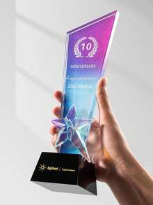 炫彩创意五角星水晶奖杯定制公司年会优秀员工颁奖纪念定制 - 彩色 - 查看 4