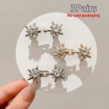 1/2/3/4/6/8pairs Light Luxury Temperament, Four Pointed Star Waist Tightening Tool, Adjustable Waist Buckle, Fashionable Jeans, Fixed Waist Buckle