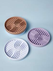 PETSIN Bangp Licking Mat For Dogs And Cats,Dog Slow Feeders,Boredom Anxiety Reduction,Heavy-Duty Puzzle Mat Dog Treat Mat With Unique Quadrant Design,Perfect For Yogurt,Treats Or Peanut Butter - Multicolor - View 3