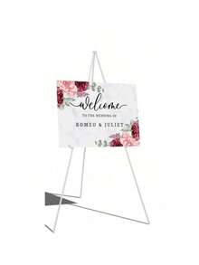 1pc 63-Inch (Approx. 160cm) Easel, Suitable For Wedding Signs, Poster Display, With Storage Bag, 5lbs (Approx. 2.3kg) Load Capacity, Foldable Portable Floor Easel For Wedding Banners And Poster Display, Desktop Metal Tripod Suitable For Events And Art Exhibitions, Wedding Easel, Elegant And Sturdy Easel, Sign Holder - Multicolor - View 12