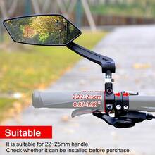 Adjustable Bicycle Rearview Mirror - Wide Angle, Clear View, Fit All Handlebars, Black Fashion Design