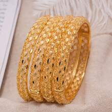 1pc Women's Fashion Open Bangle Bracelet, Luxury Middle Eastern Stylish Jewelry, European & American Beautiful Bride Accessories