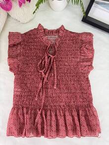 Women's Top With Prints, Casual Daily Wear, For The Summer Beach - Hồng - Xem 3