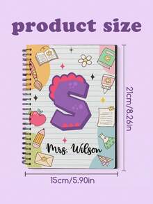 Customized Personalized Teacher Notebooks, Customized Letter Notebooks, Teacher Spiral Grid Line Notebooks, Teacher Gifts For The First Day Of School, Teacher Thank-You Gifts, Essential Items For Schools And Teachers' Offices, Gifts For Children School Supplies,Back To School - Multicolor - View 6